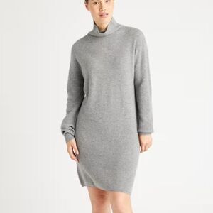 Quince Mongolian Cashmere Textured Sweater Dress M